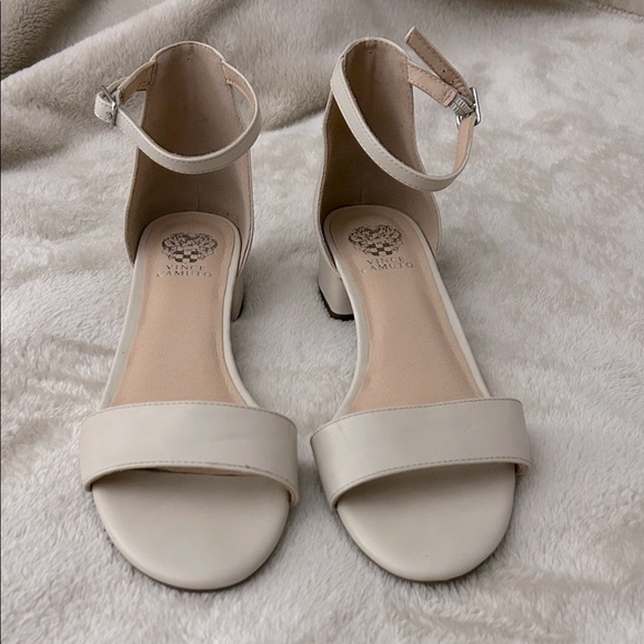 Vince Camuto Shoes - Vince Camuto Beige Ankle Strap Heels